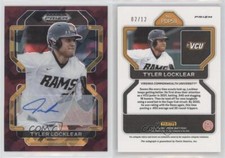 2022 Panini Prizm Draft Picks Burgundy Cracked Ice /12 Tyler Locklear Auto