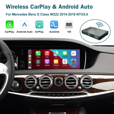 New For Benz S550 S63 AMG W222 NTG5.0 Wireless Carplay Android Auto Retrofit Kit - Image 1 of 4