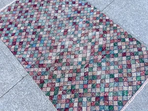 TRIBAL VINTAGE BOHO HANDGEKNÜPFT OUSHAK WOLLE HANDGEFERTIGT TÜRKISCH ANTIK BEREICH TEPPICH - Bild 1 von 12