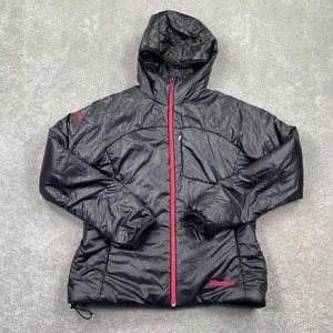 Marmot Women's Full Zip Up Hooded Puffer Jacket Size L Black Nylon Shell - Picture 1 of 13