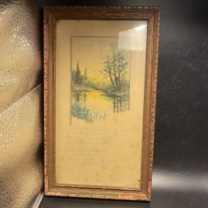 Vintage Framed Wall Hanging About Friends Poem “You” Antique Picture - Picture 1 of 12