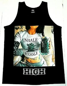 MARIJUANA Tank Top T-shirt It's 420 Weed Kush Blunt Joint Smoke Vest Men's New - Picture 1 of 2