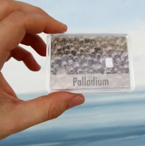 Palladium bars 1 gram in flip ESG palladium 999.5 - Picture 1 of 3