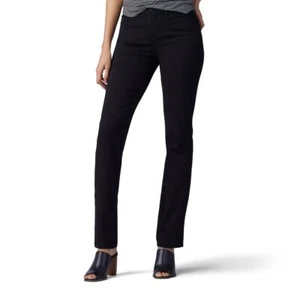 Lee 297492 Flex Motion Regular Fit Straight Leg Damenjeans, schwarz, Größe 6 - Bild 1 von 3