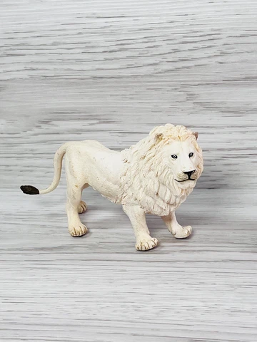 White Lion Figure Papo Male Safari Albino Zoo Vintage Toy King The Jungle Rare Cover