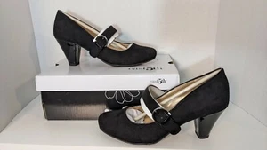 East 5th Damengröße 8 Medium Lefty schwarze Wildleder-Pumps mit Schnalle Schuhe mit Karton - Bild 1 von 11
