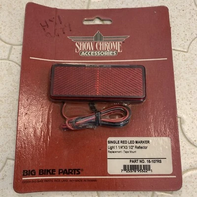 Mostrar accesorios cromados Honda Yamaha ROJO LED luz marcadora #16-107RS Foto 1 de 4