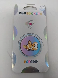 PopSockets Phone Grip Cheeky Corgi Puppy PopGrip & Stand Swappable Top Swap - Picture 1 of 4