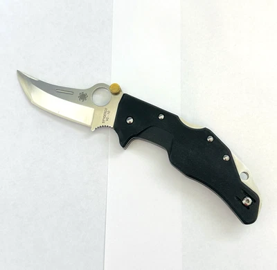 Spyderco Dialex Battlestation Folder 2.97” Blade C168GP Modified Thumbstud READ - Image 1 of 4