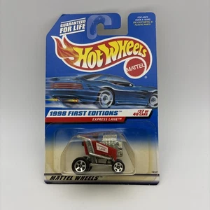 1998 Hot Wheels First Editions Express Lane #37/40 Collector 678 Blue Card New - Picture 1 of 8