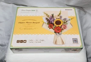 Rowood Wooden Flower Bouquet TW01H Hand-Make DIY Building Toys  - Picture 1 of 7