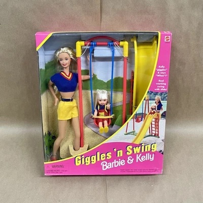 Barbie & Kelly Giggles 'n Swing Doll Play Set 1998 Mattel #20333 NIB NRFB - Изображение 1 из 4