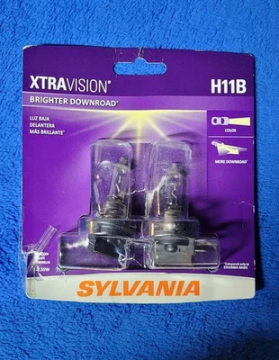 Sylvania H11B XtraVision High Performance Halogen Headlight Bulbs Opened - Image 1 of 2