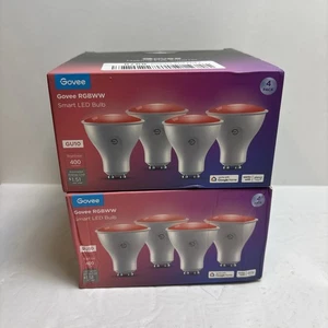 2X Govee GU10 Smart Bulb, Matter RGBWW 4 Pack Light Bulbs - Picture 1 of 7