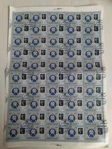 1990 USSR Stamp Sheet Of 50 Canceled 150 Anniversary Of First Postal Stamp 35k. - Picture 1 of 4