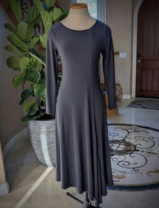 Sun Kim Maxikleid schwarz Jersey XS U-Ausschnitt Langarm - Bild 1 von 2