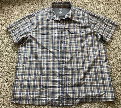 Croft Barrow Quick Dry Shirt Mens 2XB Button Up Short Sleeve Vented Polyester - Image 1 of 4