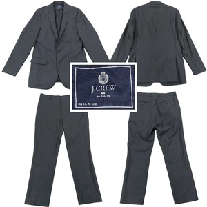 J.Crew Thompson 2 Piece Suit Mens 42L 34x32, Dark Grey, Wool Blend, Notch Lapel - Picture 1 of 20