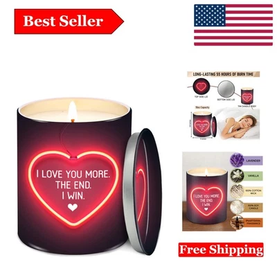 I Love You More Vanilla Lavender Candle - Elegant Couples Gift for All Occasions - Image 1 of 4