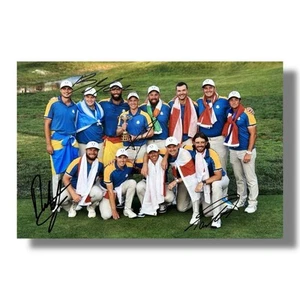 Team Signed RYDER CUP 2023 Golf A4 Photo - Fleetwood, Bob Mac, Donald etc. - COA - Picture 1 of 5