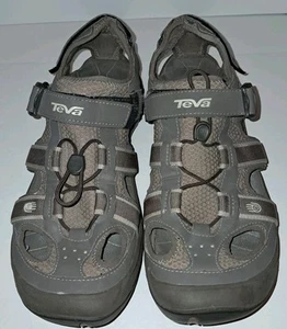 Brown Teva Hiking Adjustable Sandals Mens Closed Toe Shoes 6148 Size 12 - Picture 1 of 7