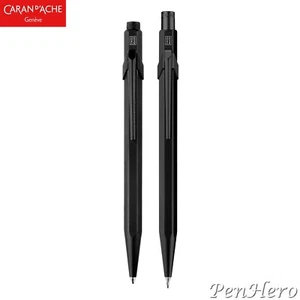 Caran d'Ache Black Code 849 Ballpoint Pen + 844 Mechanical Pencil Set - Picture 1 of 3