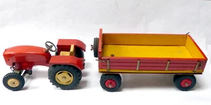 STEIFF TRAKTOR MAN mit Anhänger Holzspielzeug, Blechspielzeug, 60er Jahre - Bild 1 von 15