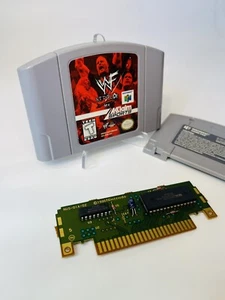 WWF Attitude N64 (Nintendo 64, 1999) AUTHENTIC Cartridge Works Polished Pins!! - Picture 1 of 22