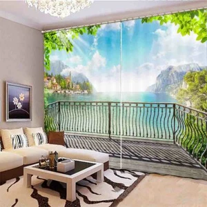 Big River, Big River 3D Blockout Photo Print Curtain Fabric Curtains Window - Imagen 1 de 10