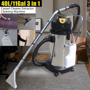 3in1 40L Commercial Carpet Cleaning Machine,Steam Vacuum Cleaner Extractor New - Picture 1 of 21