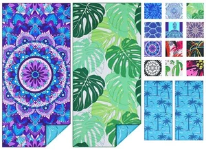 2 Pack Microfiber Thin Beach Towel Lightweight 71x32 Oversized Extra Large Sa... - Picture 1 of 7