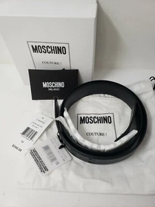 Moschino Couture Milano Authentic Belt Model Z2 A8014 White Letters Size 52 New - Picture 1 of 4