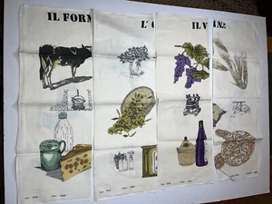 Set of 4 Pure Linen Kitchen Towels Made In Italy - Picture 1 of 8