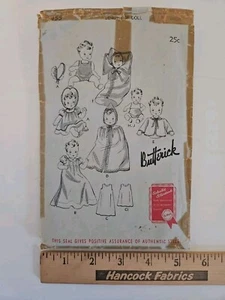 1930's Butterick 455 Infant 22” Doll Wardrobe Unprinted Pattern & Deltor UC - Picture 1 of 7