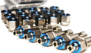 20studs+20nuts 12X1.5 75mm TITANIUM WHEEL STUD CONVERSION KIT BMW E36 E46 E92 M3 - Picture 1 of 13
