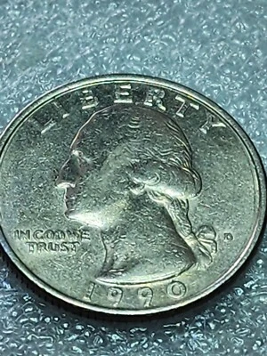 1990 D Washington quarter error Coin-DDO/EAR/RPM - Image 1 of 4