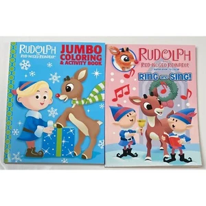 Rudolph The Red-Nosed Reindeer Jumbo Coloring Activity Book & Super Book Color - Picture 1 of 1
