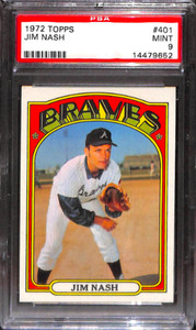 1972 TOPPS #401 Jim Nash PSA 9 14479652