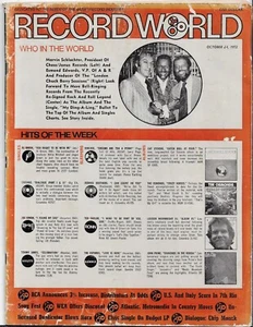 RECORD WORLD MAG oct 14 1972 52 pages  charts, reviews, FM AIRPLAY REPORT - Picture 1 of 3