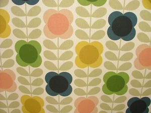 Tela De Algodón Para Cortinas De Flores De Verano Orla Kiely - Imagen 1 de 19