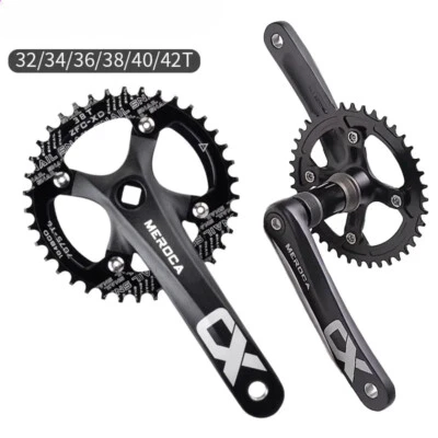 Brazos de manivela 170 mm MTB bicicleta agujero cuadrado juego de bielas 104BCD 32T-42T piñón Foto 1 de 4
