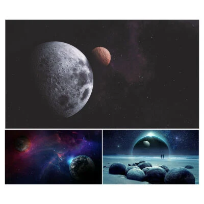 Space Planet Scene Photography Backgrounds Studio Photo Backdrops Vinyl Props - Image 1 of 4