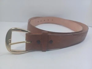 New Tony Lama Size 50 Leather Brown Belt Cowboy Unisex Western GL21228 Tooled - Picture 1 of 9