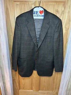 Abrigo deportivo CANALI marrón a cuadros mezcla de lana y cachemir 44 L doble ventilación Foto 1 de 4