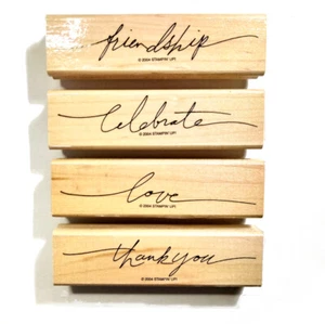 Friendship Celebrate Thank You Love Stamp Lot Stampin Up Wonderful Words - Picture 1 of 4