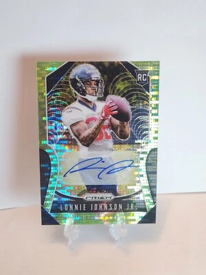 LONNIE JOHNSON JR 2019 PANINI PRIZM ROOKIE GREEN PULSAR PARALLEL AUTO SP #396 - Image 1 of 4