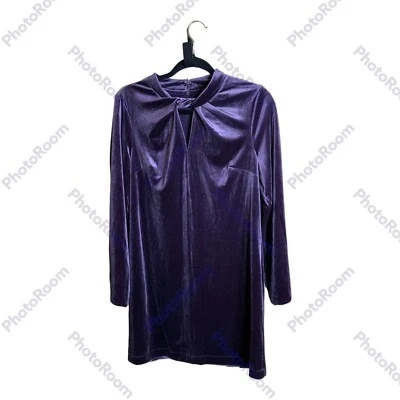 Mini Vestido Cynthia Steffe Púrpura Terciopelo Manga Blusa Foto 1 de 4