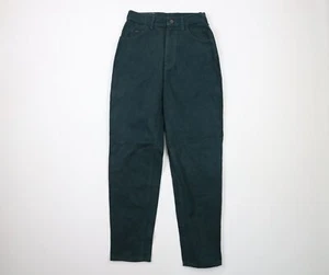 NOS Vtg 90s Streetwear Womens 8 Relaxed Fit Tapered Leg Denim Jeans USA Green - Picture 1 of 11