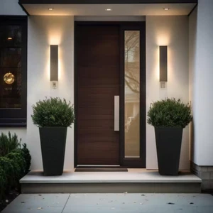 Large & Tall 22.45 In. High Square Charcoal Black Plastic Planter Pots for Indoo - Picture 1 of 12