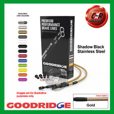 Produktbild - Für Gilera SATURNO 90-93 Goodridge Schwarz S/S GOLD Vorne Bremsschlauch